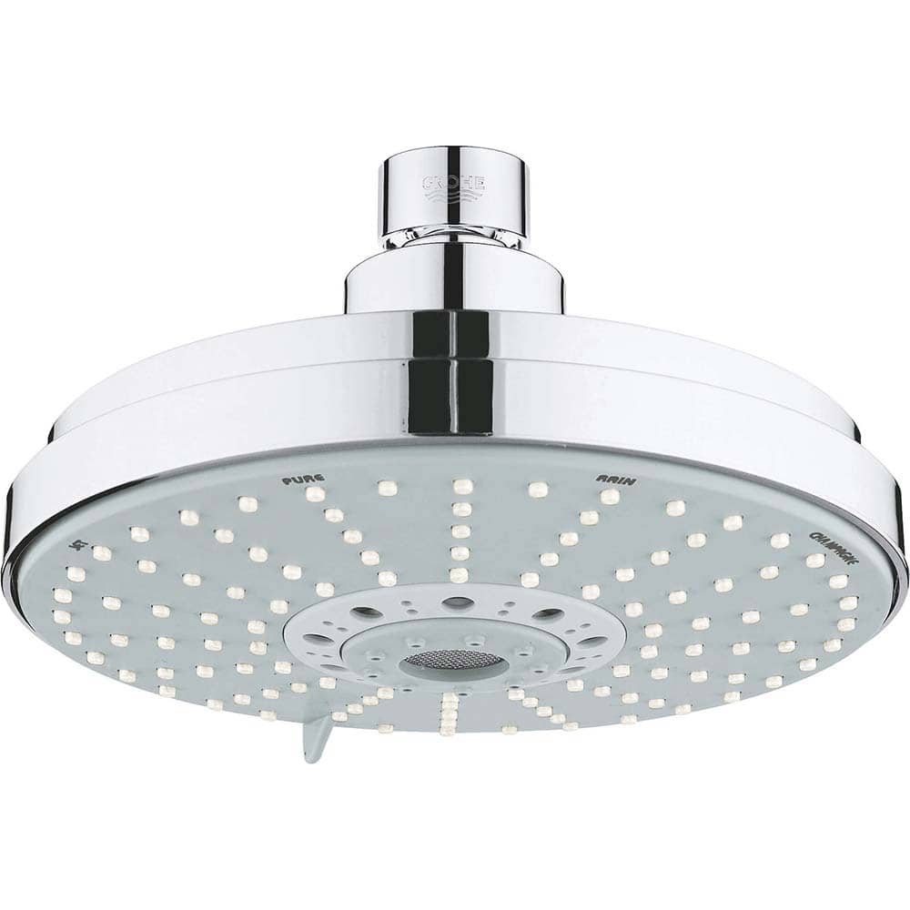 Grohe - Shower Heads & Accessories; Type: Shower Head ; Material: Metal ; GPM: 2.50 ; Face Diameter: 6.25 (Inch); Finish/Coating: Polished Chrome ; Settings: Spray, Pulse, Combination Pulse-Massage - Exact Tooling