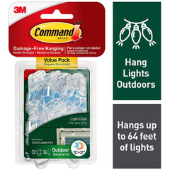 3M - All-Purpose & Utility Hooks; Type: Clips Kit ; Overall Length (Inch): 1-1/4 ; Material: Plastic ; Projection: 0.50 ; Material: Plastic ; Overall Width: 0.82 - Exact Tooling