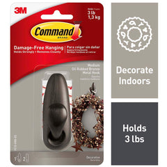 3M - All-Purpose & Utility Hooks; Type: Hooks Kit ; Overall Length (Inch): 3-1/4 ; Material: Metal ; Projection: 1.25 ; Material: Metal ; Overall Width: 1.31 - Exact Tooling