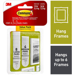 3M - All-Purpose & Utility Hooks; Type: Strips ; Material: Plastic ; Color: White ; Material: Plastic - Exact Tooling