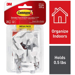 3M - All-Purpose & Utility Hooks; Type: Hooks Kit ; Overall Length (Inch): 1-5/8 ; Projection: 0.75 ; Color: White ; Overall Width: 0.75 ; Projection: 0.75 (Inch) - Exact Tooling