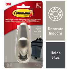 3M - All-Purpose & Utility Hooks; Type: Hooks Kit ; Overall Length (Inch): 4-1/8 ; Material: Metal ; Projection: 1.625 ; Material: Metal ; Overall Width: 1.625 - Exact Tooling