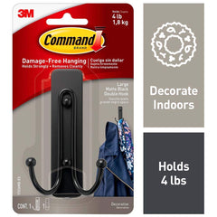 3M - All-Purpose & Utility Hooks; Type: Hooks Kit ; Overall Length (Inch): 4-3/64 ; Projection: 1.68 ; Color: Black ; Overall Width: 2.35 ; Projection: 1.68 (Inch) - Exact Tooling