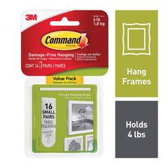 3M - All-Purpose & Utility Hooks; Type: Strips ; Material: Foam ; Color: White ; Material: Foam - Exact Tooling