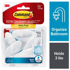 3M - All-Purpose & Utility Hooks; Type: Hooks Kit ; Overall Length (Inch): 3-3/8 ; Projection: 1.125 ; Overall Width: 1.375 ; Projection: 1.125 (Inch); Projection: 1.125 (Inch) - Exact Tooling