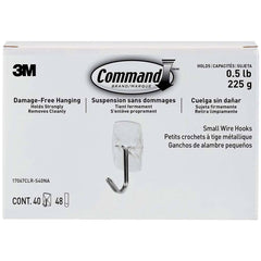 3M - All-Purpose & Utility Hooks; Type: Hooks Kit ; Overall Length (Inch): 1-5/8 ; Material: Metal ; Projection: 0.75 ; Color: White ; Material: Metal - Exact Tooling