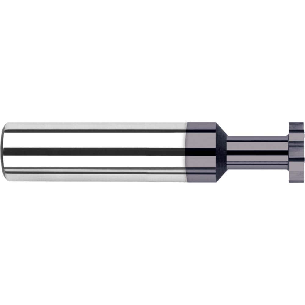 Harvey Tool - 1/4" Cut Diam, 0.5mm Cut Width, 1/4" Shank, Straight-Tooth Woodruff Keyseat Cutter - Exact Tooling