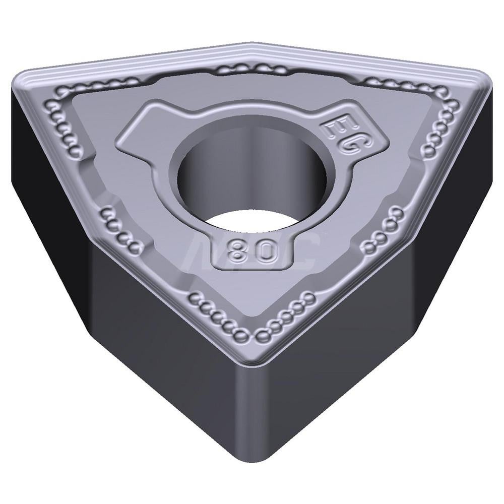 Turning Insert:  WNMG332EEG AC5005S,  Solid Carbide Absotech Finish,  0.2559″ Long,  3/8″ Inscribed Circle,  0.0315″ Corner Radius,  80.0 ° N/A Series  AC5005S