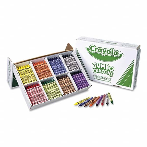 Crayola - Markers & Paintsticks Type: All Purpose Wax Crayon Color: Black; Blue; Brown; Green; Orange; Red; Violet; Yellow - Exact Tooling