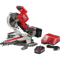 18V 10″ 8 Amp Double Bevel Sliding Miter Saw 45° (Left) 45° (Right) Max, 400 RPM, 5/8″ Arbor