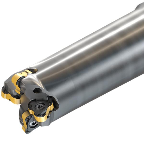 Iscar - Indexable Copy End Mills Maximum Depth of Cut (mm): 1.00 Maximum Depth of Cut (Decimal Inch): 0.0390 - Exact Tooling