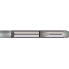 Micro 100 - Tool Bit Blanks; Material: Solid Carbide ; End Shape: Half Round ; Width/Diameter (Inch): 1/2 ; Overall Length (Inch): 4-1/2 - Exact Tooling
