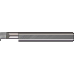 Micro 100 - Grooving Tools; Grooving Tool Type: Retaining Ring ; Material: Solid Carbide ; Shank Diameter (Decimal Inch): 0.2500 ; Shank Diameter (Inch): 1/4 ; Groove Width (Decimal Inch): 0.0250 ; Projection (Decimal Inch): 0.0500 - Exact Tooling