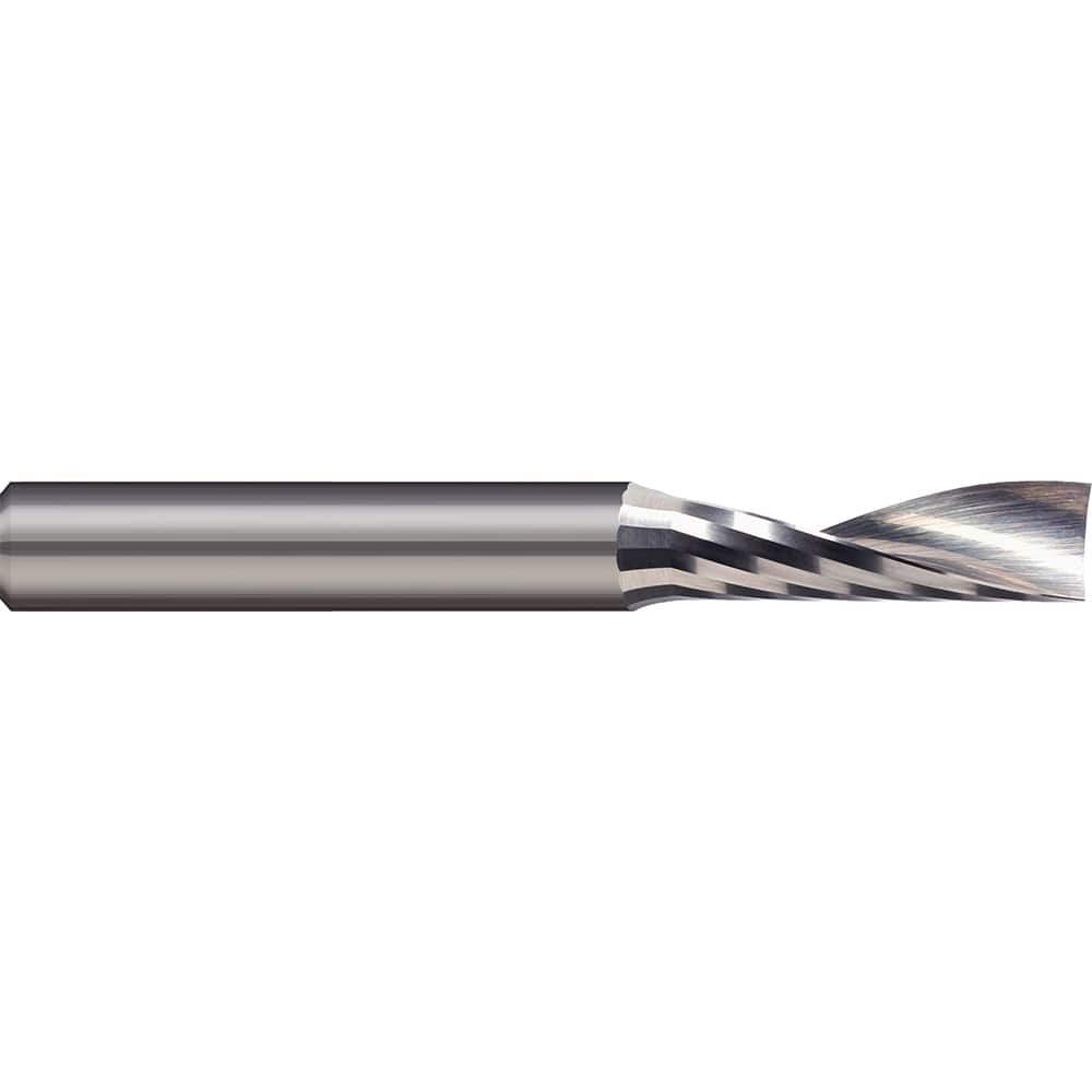 Micro 100 - 1/4" Diam RH Solid Carbide 1-Flute Single Edge Upcut Spiral Router Bit - Exact Tooling