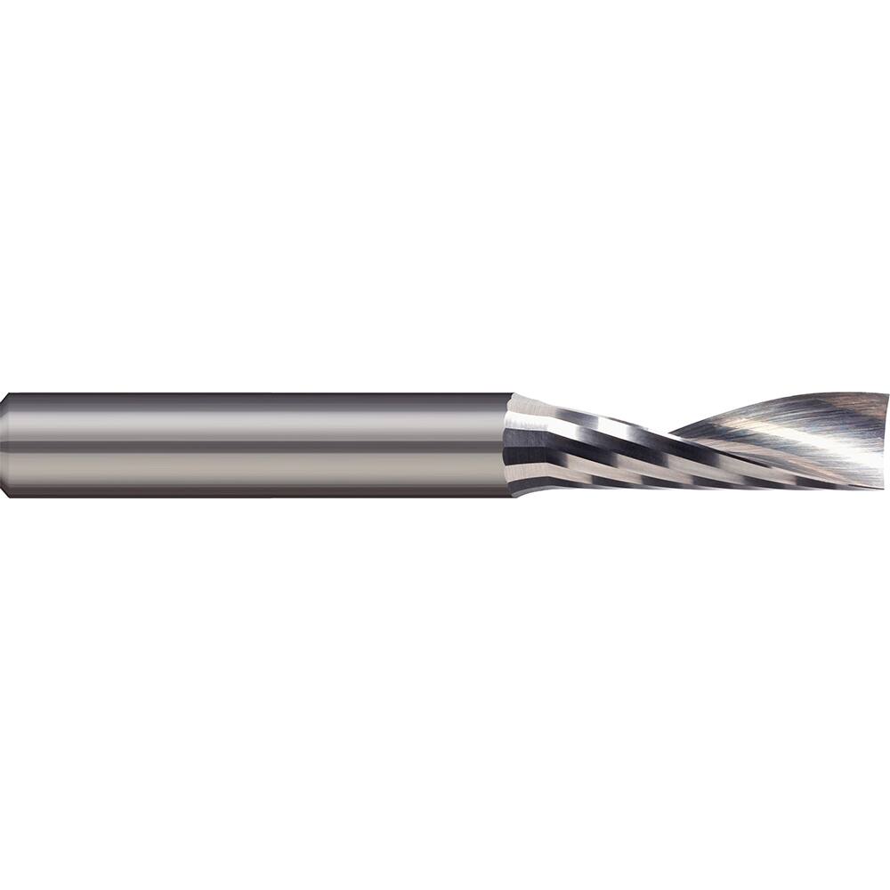 Micro 100 - 1/2" Diam RH Solid Carbide 1-Flute Single Edge Upcut Spiral Router Bit - Exact Tooling