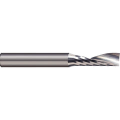 Micro 100 - 5mm Diam RH Solid Carbide 1-Flute Single Edge Upcut Spiral Router Bit - Exact Tooling