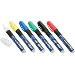 Ability One - Markers & Paintsticks; Type: Paint Marker ; Color: White; Yellow; Blue; Green; Black; Red ; Ink Type: Water Base ; Tip Type: Medium Bullet - Exact Tooling