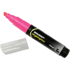Ability One - Markers & Paintsticks; Type: Highlighter ; Color: Pink ; Ink Type: Water Base ; Tip Type: Bold; Chisel - Exact Tooling