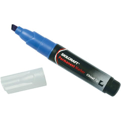 Ability One - Markers & Paintsticks; Type: Permanent Marker ; Color: Blue ; Ink Type: Water Base ; Tip Type: Chisel - Exact Tooling