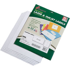 Ability One - Labels, Ribbons & Tapes; Type: Shipping Label ; Color: White ; For Use With: Laser & Inkjet Printers ; Width (Inch): 2 ; Length (Inch): 4 ; Number of Labels: 250 - Exact Tooling