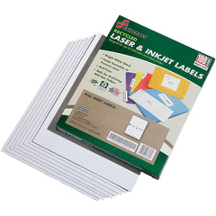 Ability One - Labels, Ribbons & Tapes; Type: Labels ; Color: White ; For Use With: Laser & Inkjet Printers ; Width (Inch): 8-1/2 ; Length (Inch): 11 ; Number of Labels: 100 - Exact Tooling