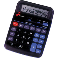 Ability One - Calculators; Type: Desktop Calculator ; Type of Power: Battery/Solar ; Display Type: Digital ; Color: Black - Exact Tooling