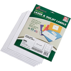 Ability One - Labels, Ribbons & Tapes; Type: Shipping Labels ; Color: White ; For Use With: Laser & Inkjet Printers ; Width (Decimal Inch): 3.33 ; Length (Inch): 4 ; Number of Labels: 25 - Exact Tooling