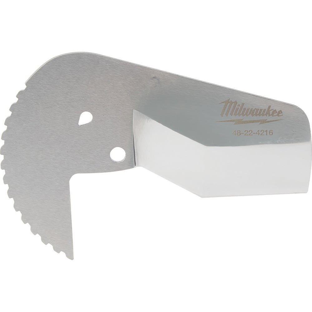 Milwaukee Tool - Cutter Replacement Parts; Type: Replacement Blade ; Cuts Material Type: PVC; PEX ; For Use With: Milwaukee 2-3/8 in. Ratcheting Pipe Cutter (48-22-4215) ; Cutting Depth: 1-3/8 (Inch) - Exact Tooling