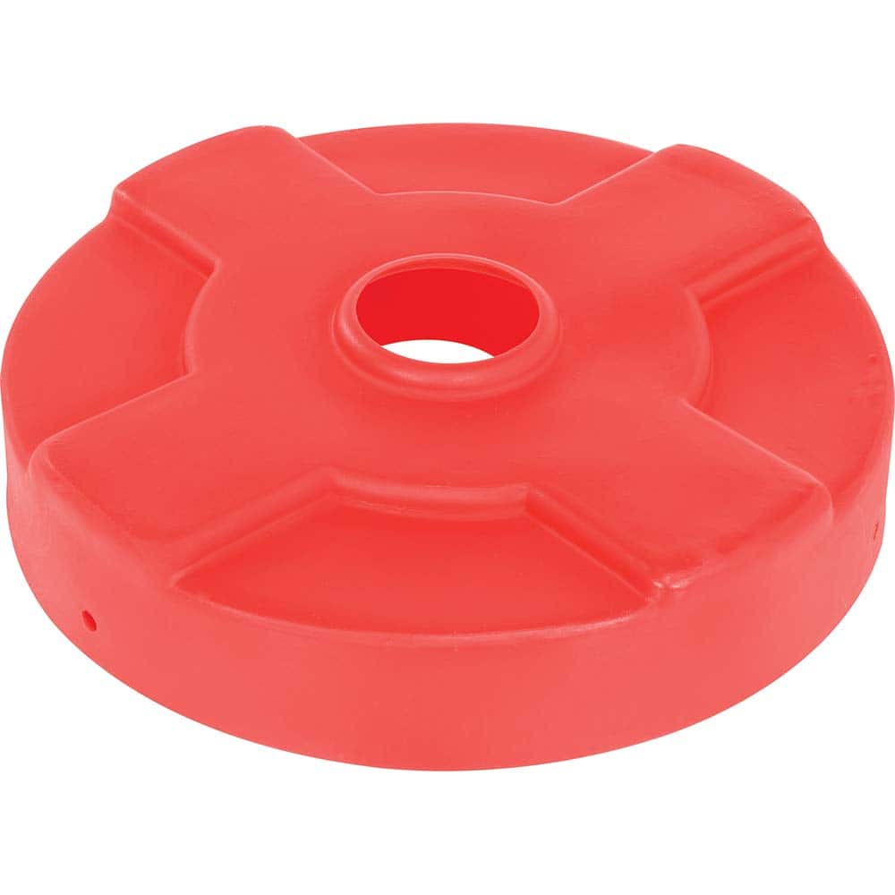 Vestil - Trash Can & Recycling Container Lids; Lid Shape: Round ; Container Shape: Round ; Container Size Compatibility (Gal.): 30 ; Color/Finish: Red ; Color: Red ; For Use With: 30 gal. Steel Drum - Exact Tooling