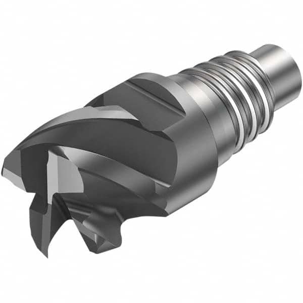 Sandvik Coromant - 1/2" Mill Diam, 0.2756" LOC, 0.2756" OAL, 3 Flute Square End Mill Head - Exact Tooling