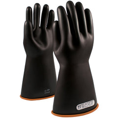 155-1-16/12 - Novax - Natural Rubber Insulating Glove - Class 1 - 16″ - Black/Orange - Straight Cuff
