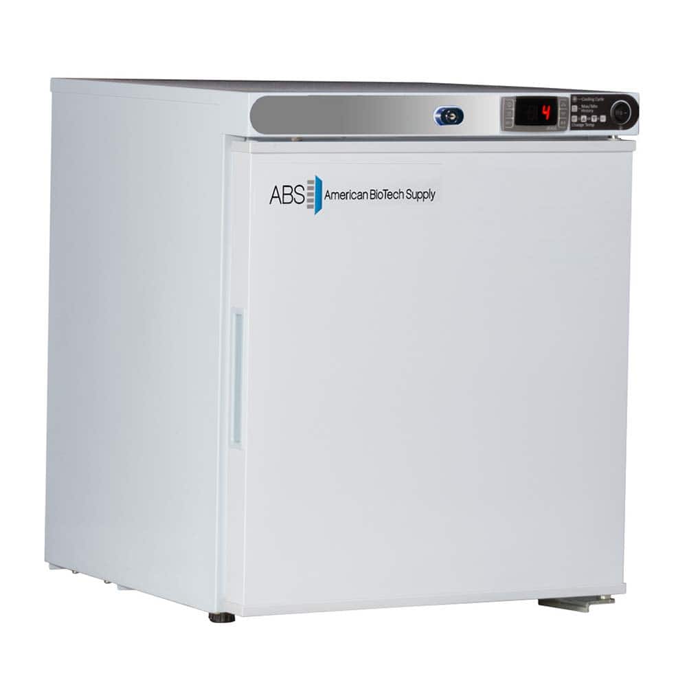 American BioTech Supply - Laboratory Refrigerators and Freezers; Type: Countertop Freestanding Refrigerator ; Volume Capacity: 1 Cu. Ft. ; Minimum Temperature (C): 1.00 ; Maximum Temperature (C): 10.00 ; Width (Inch): 17-1/4 ; Depth (Inch): 19-1/4 - Exact Tooling