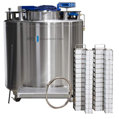 American BioTech Supply - Drums & Tanks; Product Type: Auto Fill Cryogenic Tank ; Volume Capacity Range: 85 Gal. and Larger ; Material Family: Steel ; Height (Inch): 53 ; Diameter/Width (Decimal Inch): 59.4880 ; Diameter/Width (Inch): 34 - Exact Tooling