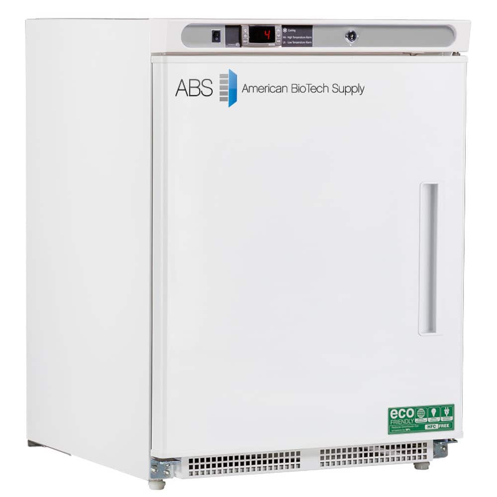 American BioTech Supply - Laboratory Refrigerators and Freezers; Type: Undercounter Built-In Refrigerator ; Volume Capacity: 4.6 Cu. Ft. ; Minimum Temperature (C): 1.00 ; Maximum Temperature (C): 10.00 ; Width (Inch): 23-3/4 ; Depth (Inch): 24-1/2 - Exact Tooling
