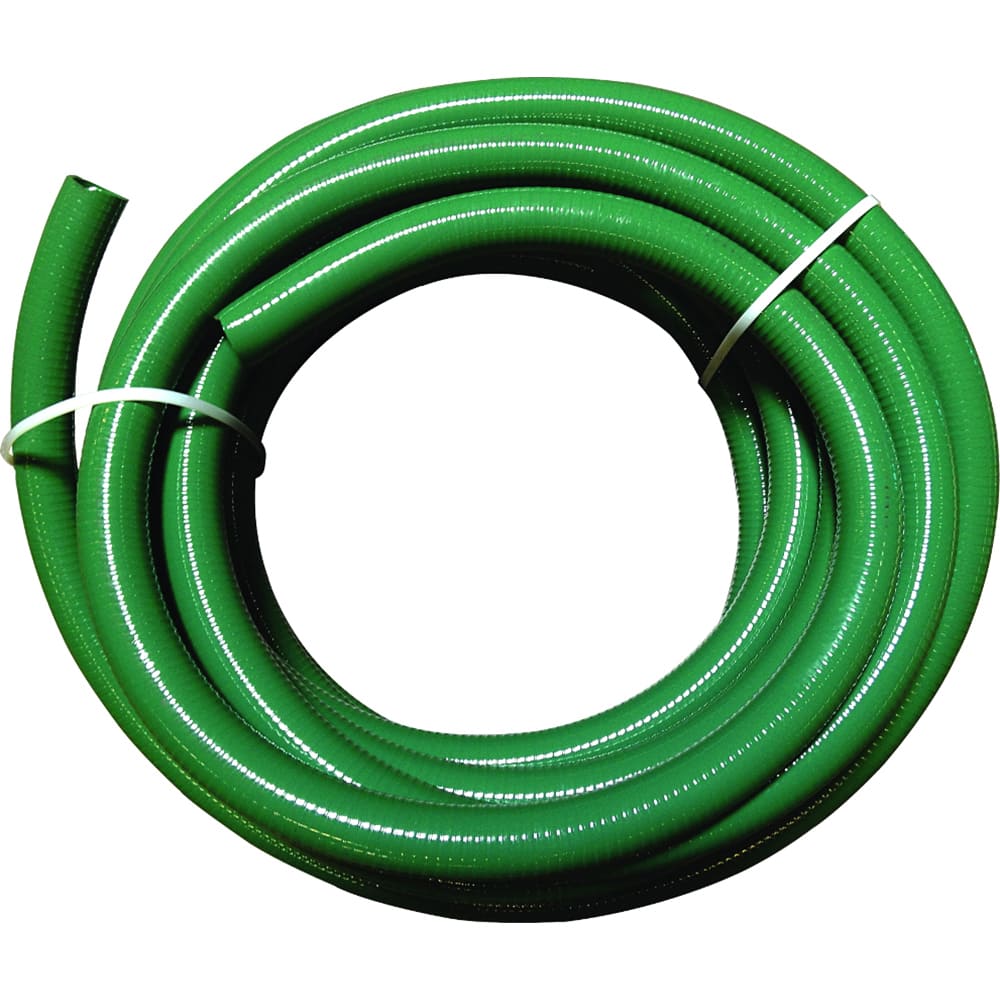 JGB Enterprises - Liquid Suction & Discharge Hose; Inside Diameter (Inch): 2 ; Length (Feet): 50 ; Material: PVC ; Working Pressure (psi): 50.000 ; Vacuum Rating: 29 In. Hg ; Color: Green - Exact Tooling