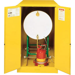 Justrite - Drum Cabinets; Number of Drums: 1 ; Storage Direction: Horizontal ; Door Type: Manual Closing ; Number of Shelves: 0 ; Height (Inch): 50 ; Width (Inch): 30 - Exact Tooling