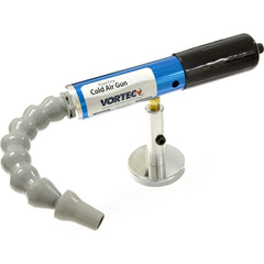 Vortec - Cold Air Coolant Systems; Type: Frost Free Cold Air Gun System ; Air Capacity (BTU/Hr): 900 ; Hose Length (Inch): 9 ; Hose Inside Diameter (Inch): 3/8 ; Number of Outlets: 1.000 ; Tank/Unit Length (Inch): 10-5/8 - Exact Tooling