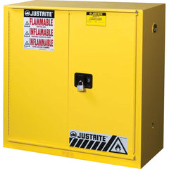 Justrite - 1 Door 3 Shelf 40 Gal Safety Cabinet for Paint & Ink - Exact Tooling