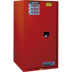 Justrite - 2 Door 2 Shelf 60 Gal Safety Cabinet for Flammable Substances - Exact Tooling