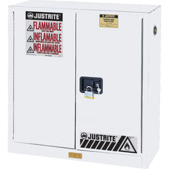 Justrite - 2 Door 1 Shelf 30 Gal Safety Cabinet for Flammable Substances - Exact Tooling