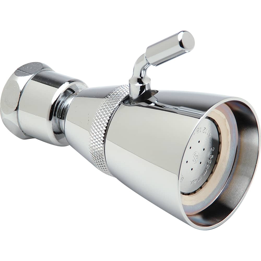 Zurn - Shower Heads & Accessories; Type: Showerhead ; Material: Brass ; GPM: 2.50 ; Face Diameter: 1-3/4 (Inch); Finish/Coating: Polished Chrome ; Number of Sprayers: 1.000 - Exact Tooling