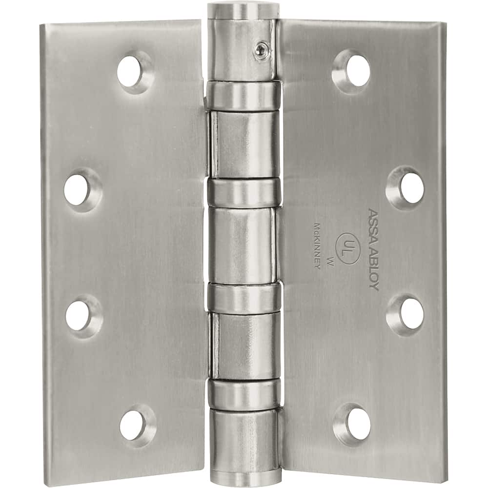Yale - Commercial Hinges; Length (Inch): 4-1/2 ; Thickness (Decimal Inch): 0.1800 ; Minimum Thickness: 4.5720 (mm); Number of Knuckles: 5.000 ; Stanley Finish Code: US32D ; Finish/Coating: US32D - Exact Tooling
