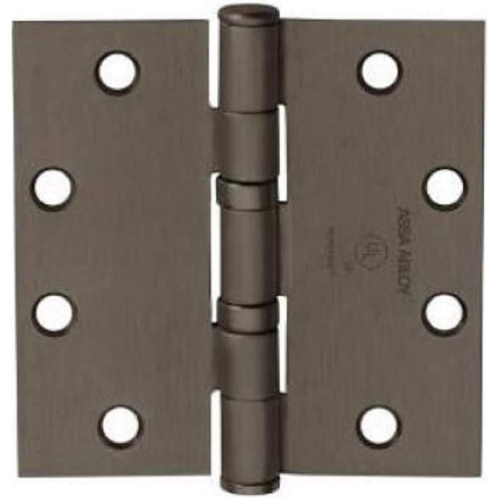 Yale - Commercial Hinges; Length (Inch): 4-1/2 ; Thickness (Decimal Inch): 0.1340 ; Minimum Thickness: 3.4036 (mm); Number of Knuckles: 5.000 ; Stanley Finish Code: US10A ; Finish/Coating: US10A - Exact Tooling
