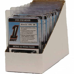 1Shot Steel Stud Anchor - Drywall & Hollow Wall Anchors Type: Self Drilling Material: Zinc - Exact Tooling