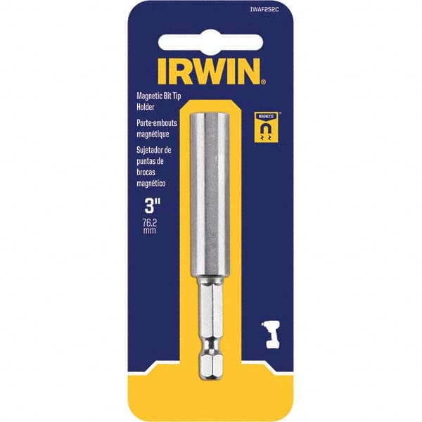 Irwin - Power & Impact Screwdriver Bits & Holders Bit Type: Magnetic Bit Holder Hex Size (Inch): 1/4 - Exact Tooling