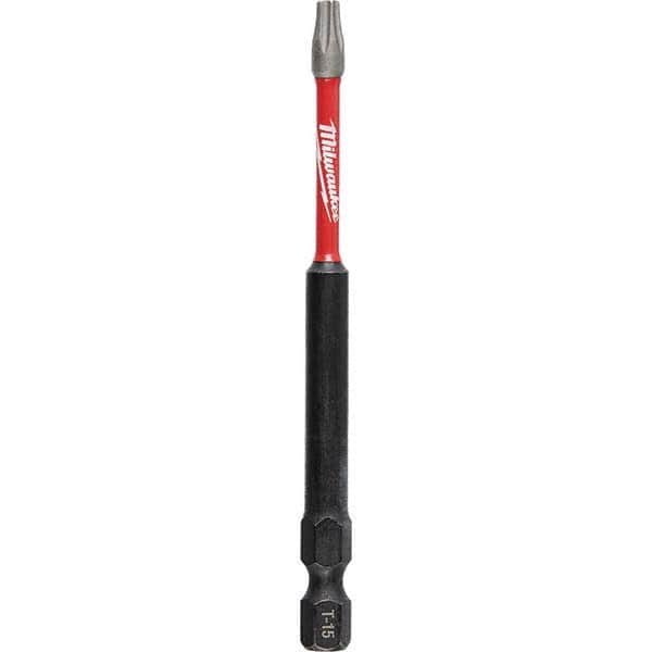 Milwaukee Tool - 1/4" Hex T15 Torx Impact Ready Bit - Exact Tooling