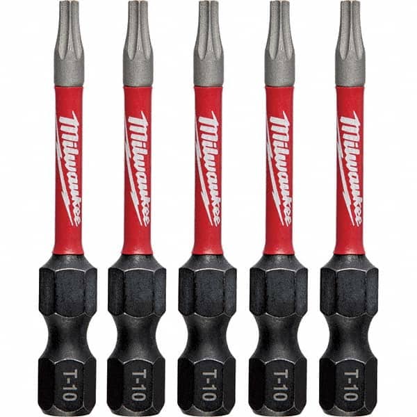 Milwaukee Tool - 1/4" Hex T10 Torx Impact Ready Bit - Exact Tooling