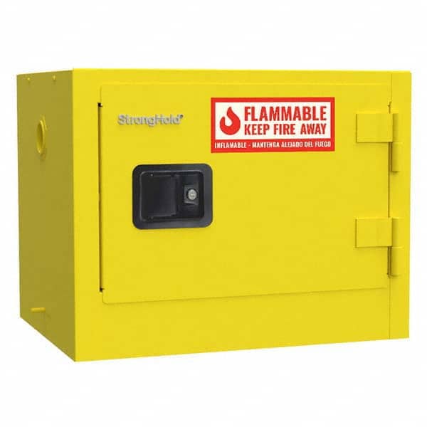 Strong Hold - Safety Cabinets Hazardous Chemical Type: Flammable and Combustible Liquids Color: Yellow - Exact Tooling