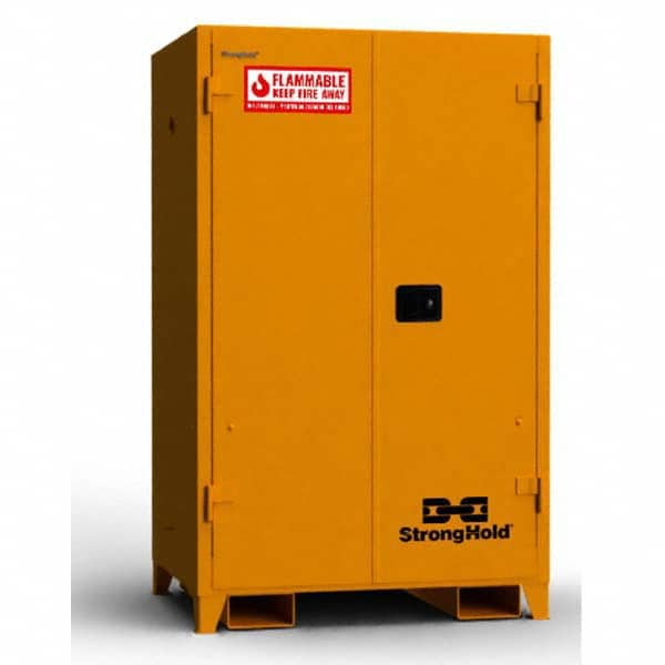 Strong Hold - Safety Cabinets Hazardous Chemical Type: Flammable and Combustible Liquids Color: Yellow - Exact Tooling