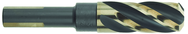3/4" Dia. - 1-7/8 Flute Length - 4-5/16" OAL - 1/2 3-Flat Shank-HSS-118° Point Angle-Black & Gold-Series 1458 - Reduced Shank Core Drill; - Exact Tooling